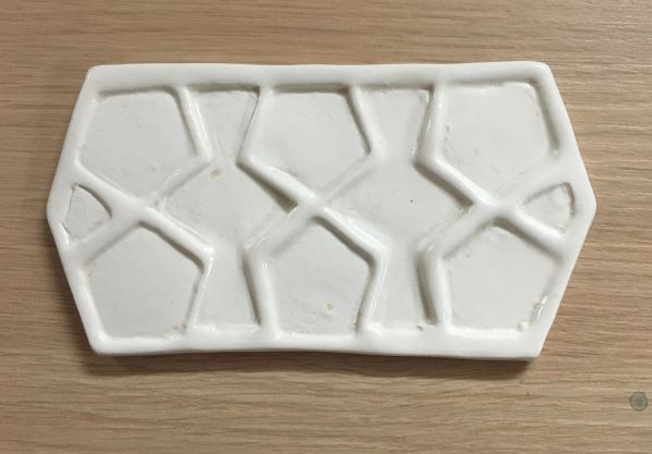 Ceramic  Artist Palette Large Rectangular