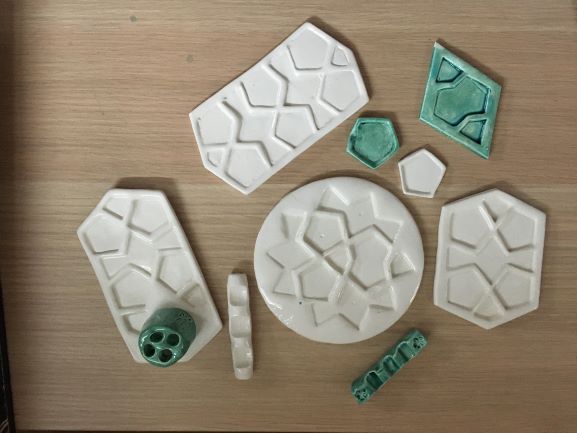 Ceramic Artist Palette Large Rectangular